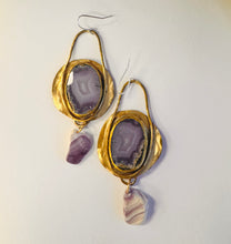 Load image into Gallery viewer, Purple Moss Agate/Wampum