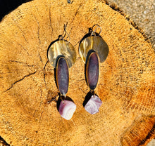 Load image into Gallery viewer, Purple Chalcedony/Wampum