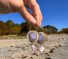 Load image into Gallery viewer, Purple Moss Agate/Wampum