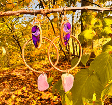 Load image into Gallery viewer, Dahlia Wampum Hoop
