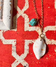Load image into Gallery viewer, Shell/Turquoise Nugget
