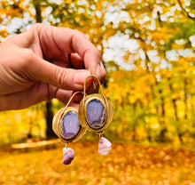 Load image into Gallery viewer, Purple Moss Agate/Wampum
