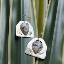 Load image into Gallery viewer, White Buffalo Turquoise Earrings
